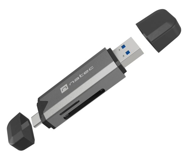 NATEC CZYTNIK KART SCARAB 3 USB-A + USB-C SD/MICRO SD USB 3.2 GEN NCZ-2262 - 1470232 - zdjęcie 2
